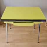 Vintage table in yellow formica