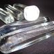 Set of six crystal knife rests, signed DAUM