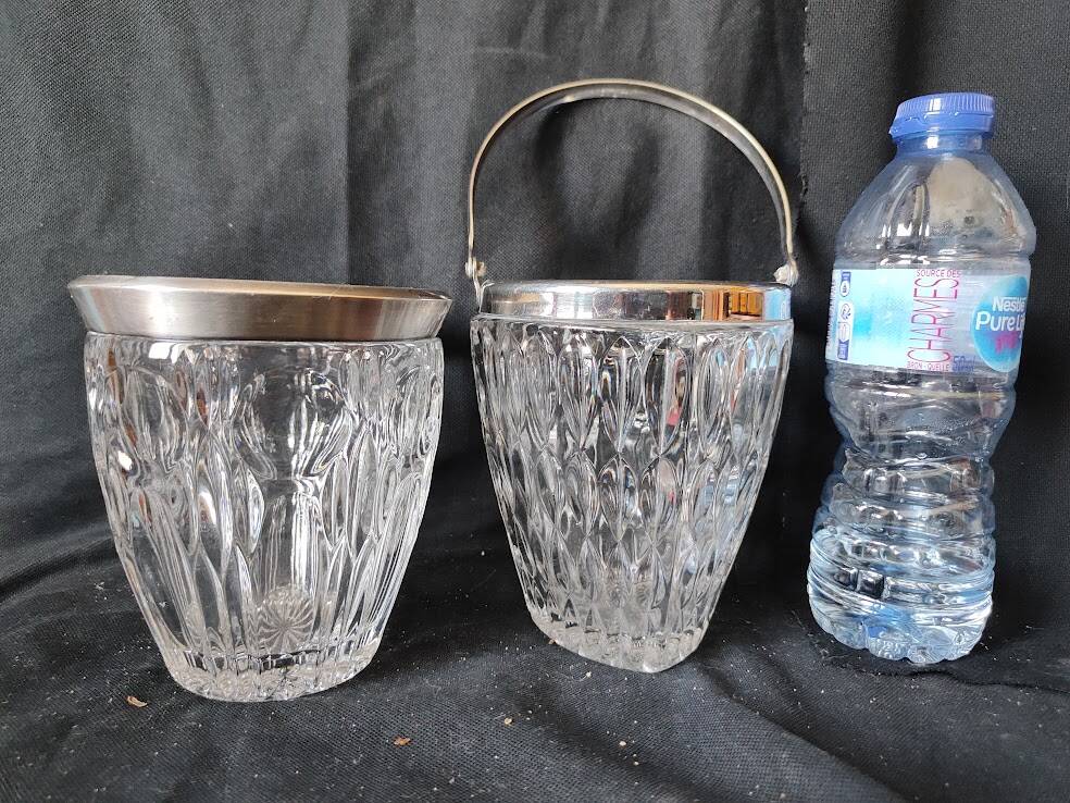 1960 / Cristal d'Arques? / 2 Ice Buckets