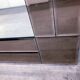 Large wall mirror in Art Deco style, facet-cut pink and clear glass