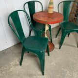 Set chairs and pedestal table Tolix