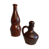 Bottle and jug in artisanal glazed stoneware from the Cotentin