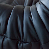 Set Togo leather black model designed by Michel Ducaroy 1973