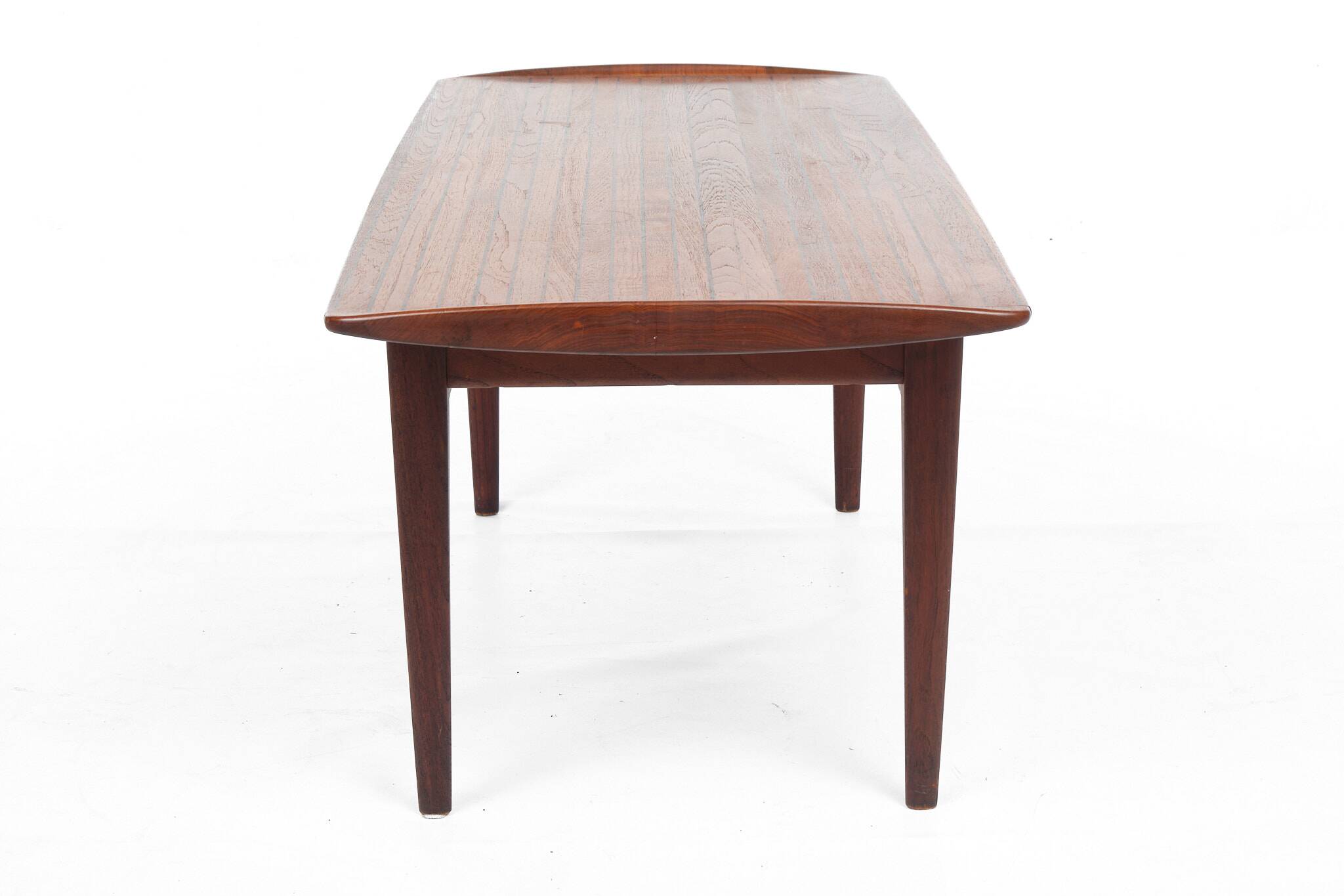 Tove Kindt-Larssen coffee table, vintage, solid teak, Denmark, 1960s.