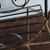 Ancien gueridon table d'appoint vintage en fer forge