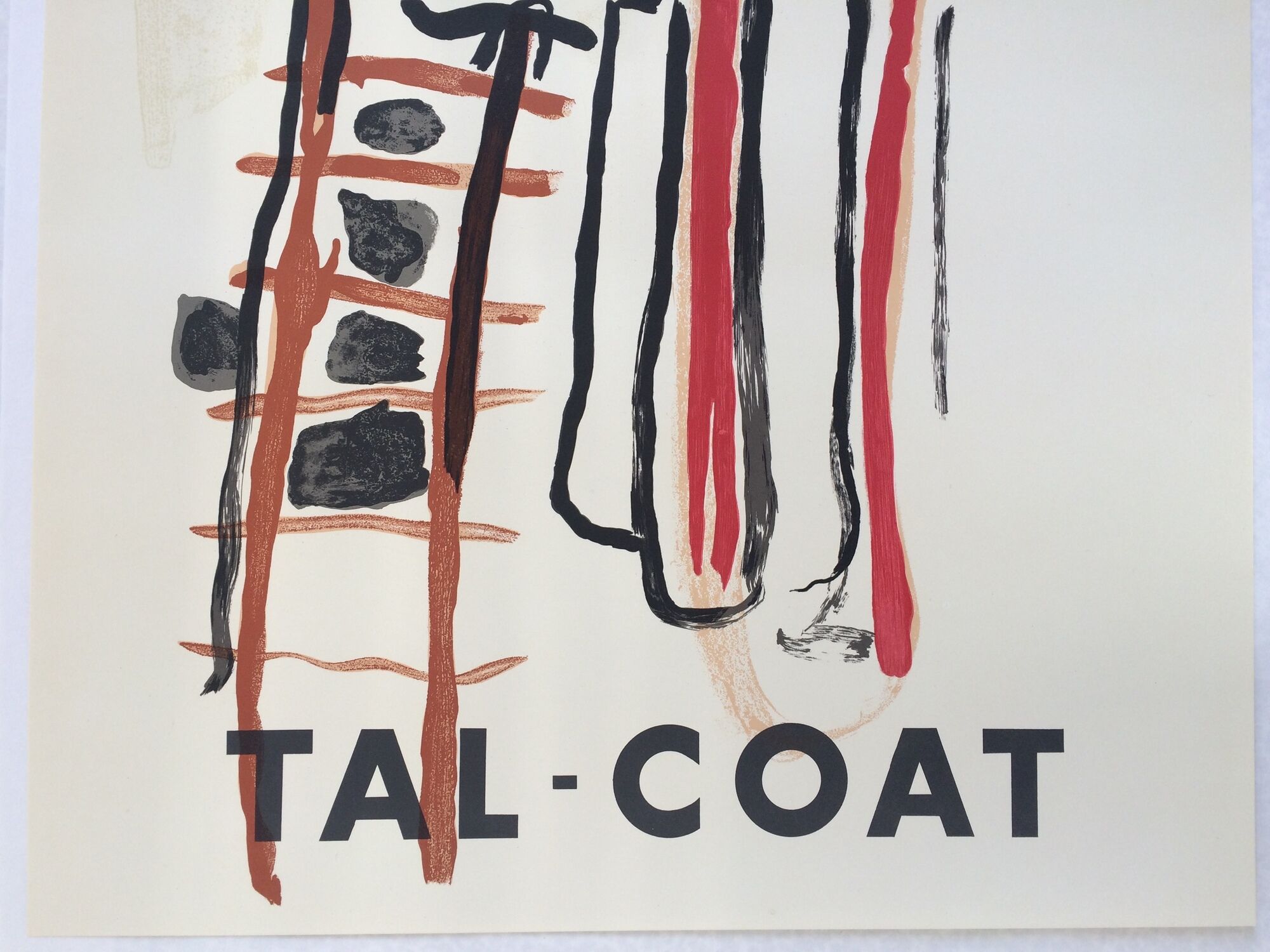 Pierre tal-coat, galerie maeght, 1956. original exhibition poster edited in lithography