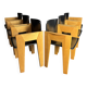 set 6 Modernist dining chairs by Arnold Merckx for Arco, Dutch design 1980s