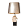 Vintage Neo Classic-style lamp in resin and golden lampshade