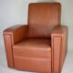 Armchair edited by Airborne, faux leather, France, circa 1950