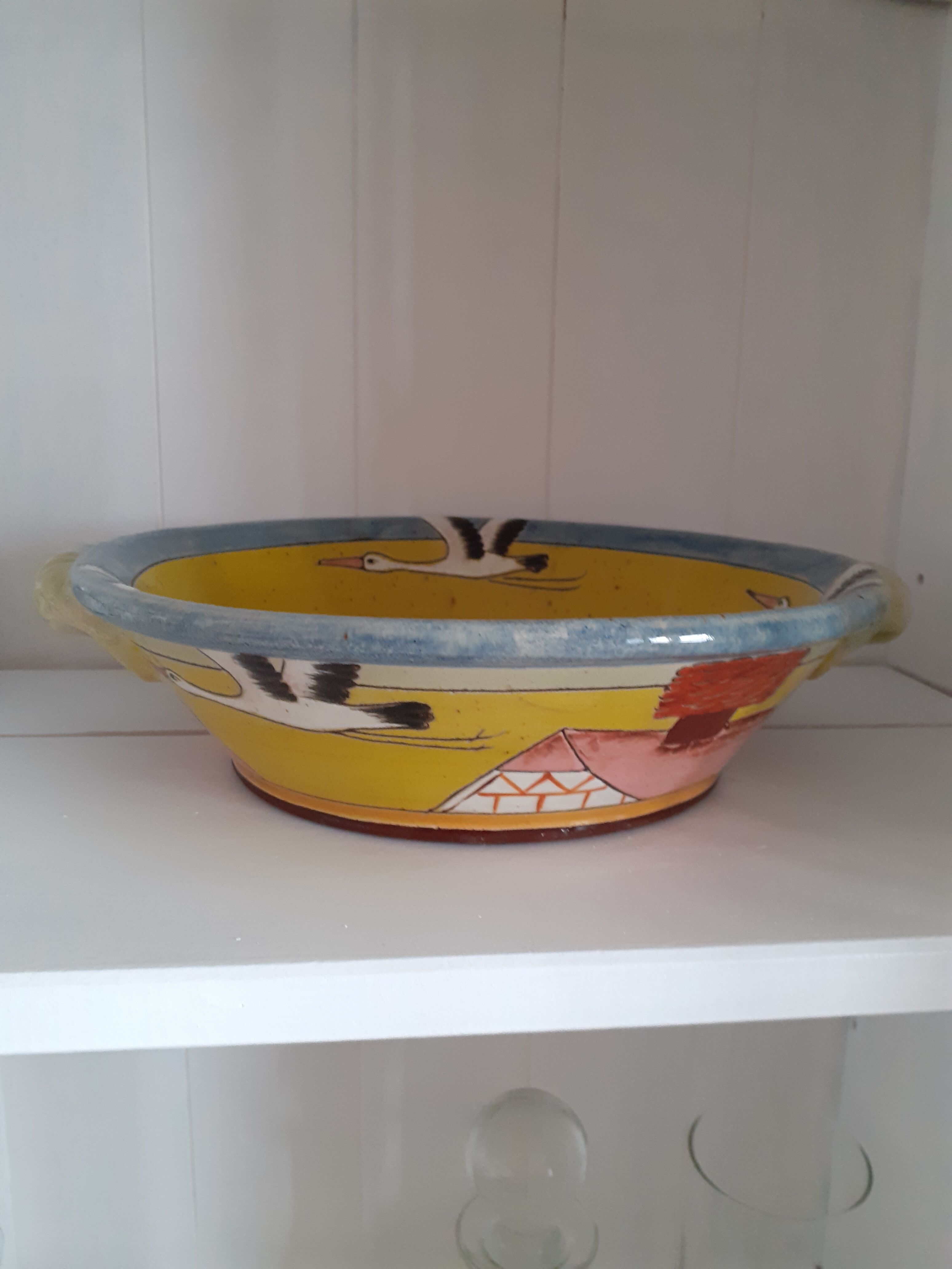 Vintage Alsatian pottery bowl