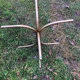 Octagonal table smoked glass