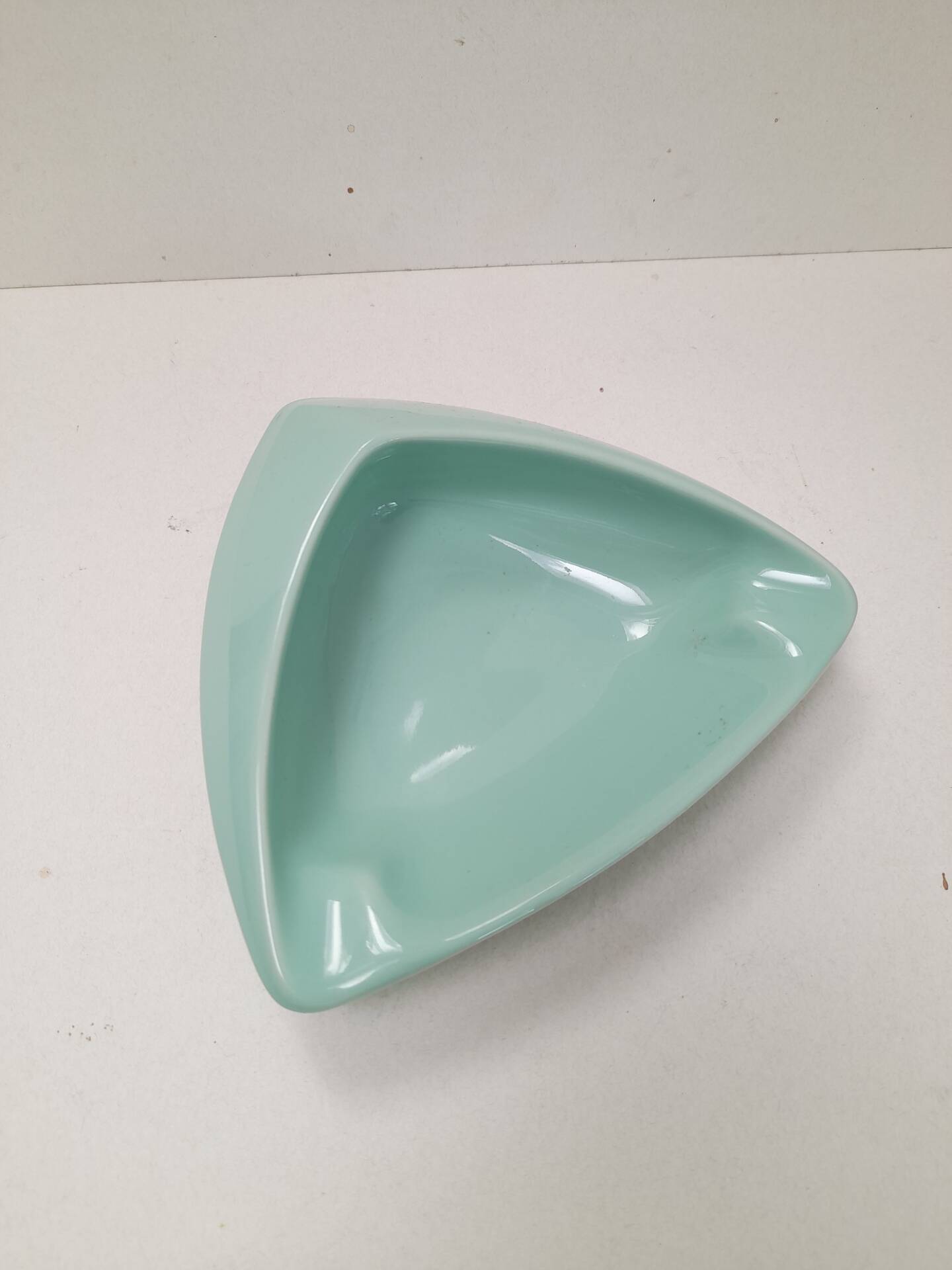 Beautiful turquoise ashtray from the 1950s.