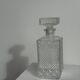 Vintage glass whisky carafe with diamond points H23 L9