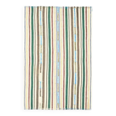 Tapis de zone vintage turc Oushak fait main en laine et coton beige 150x227