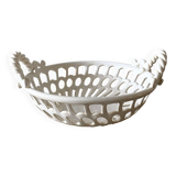 White ceramic basket