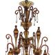 Imperial Venetian Modern Brown "Ca' Rezzonico" With Curls Murano Glass Chan