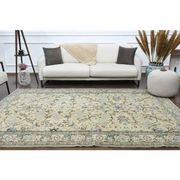 Vintage Turkish Oushak Handmade Wool Cotton Orange Area Rug 185x279