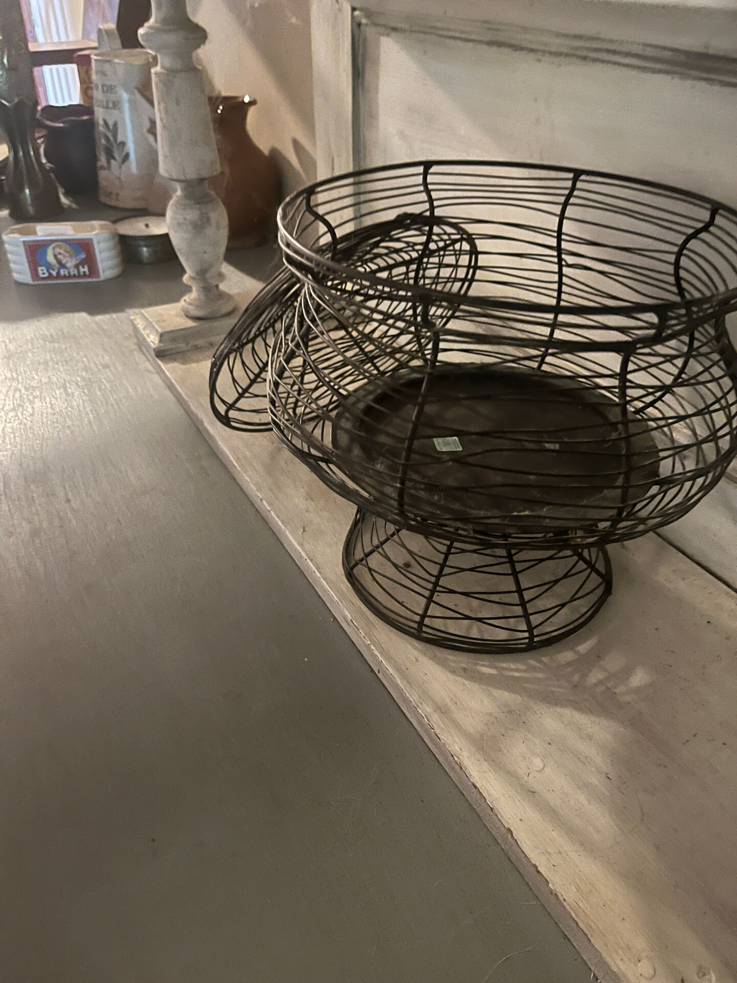 Wrought iron candle holder