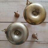 Set of 2 brass cellar rat candlesticks
