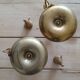 Set of 2 brass cellar rat candlesticks