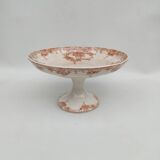 Earthenware bowl on pedestal by Boch Frères, iron earth, circa 1900.