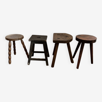 Set of 4 mismatched stools