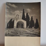 Silver photo mediterranean romanesque church circa 1970