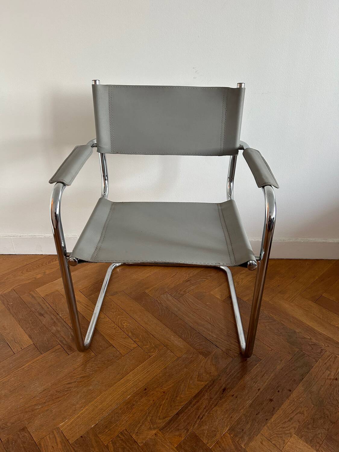 MG5 Grassi style chrome armchair