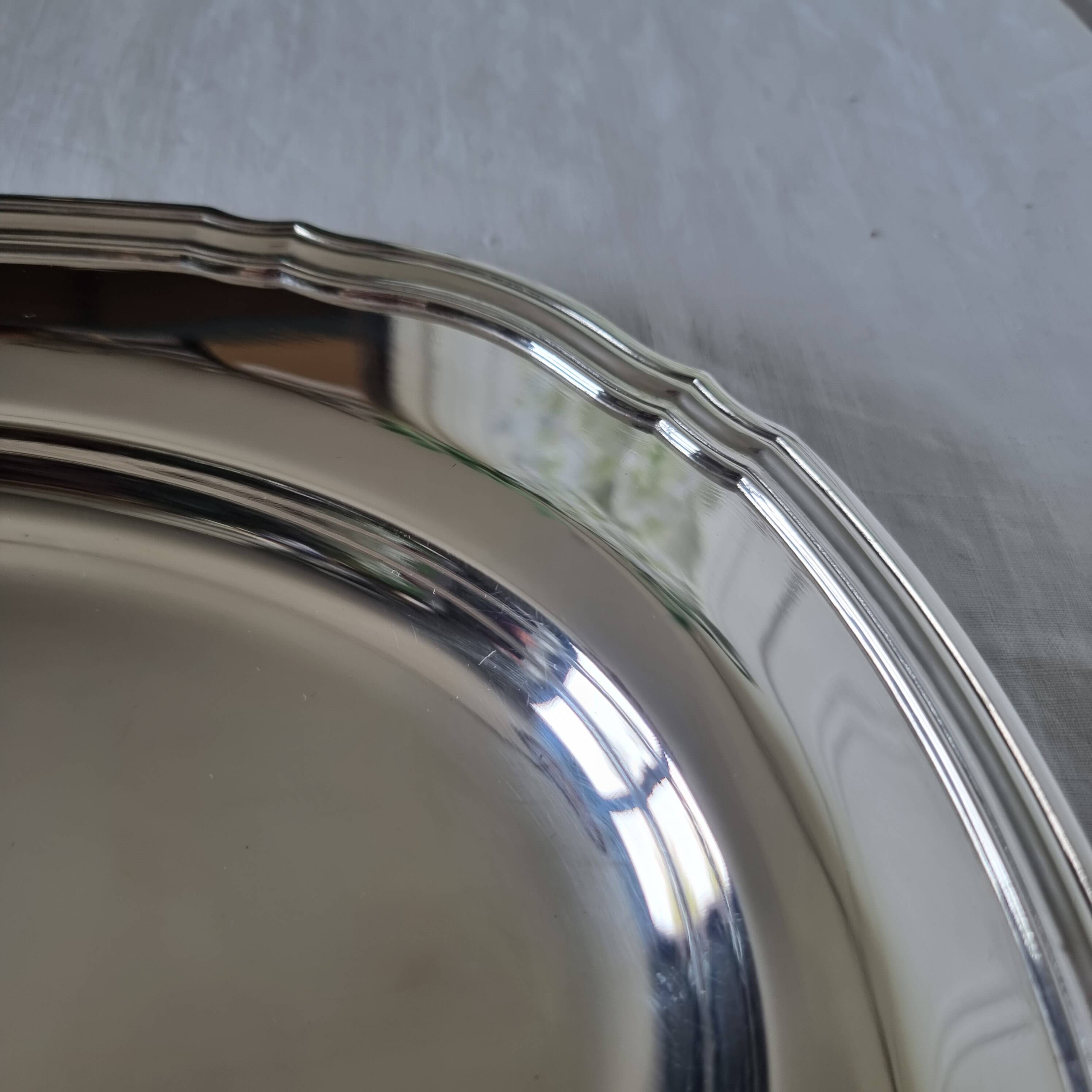 Christofle Galia presentation tray in double-coated silver-plated metal