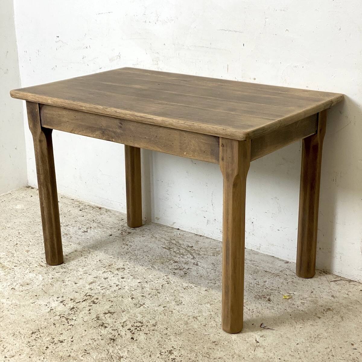 Vintage 1960s refectory table in solid raw oak