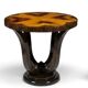 Une table d'appoint ronde Art Déco en hêtre, palissandre & loupe d'orme