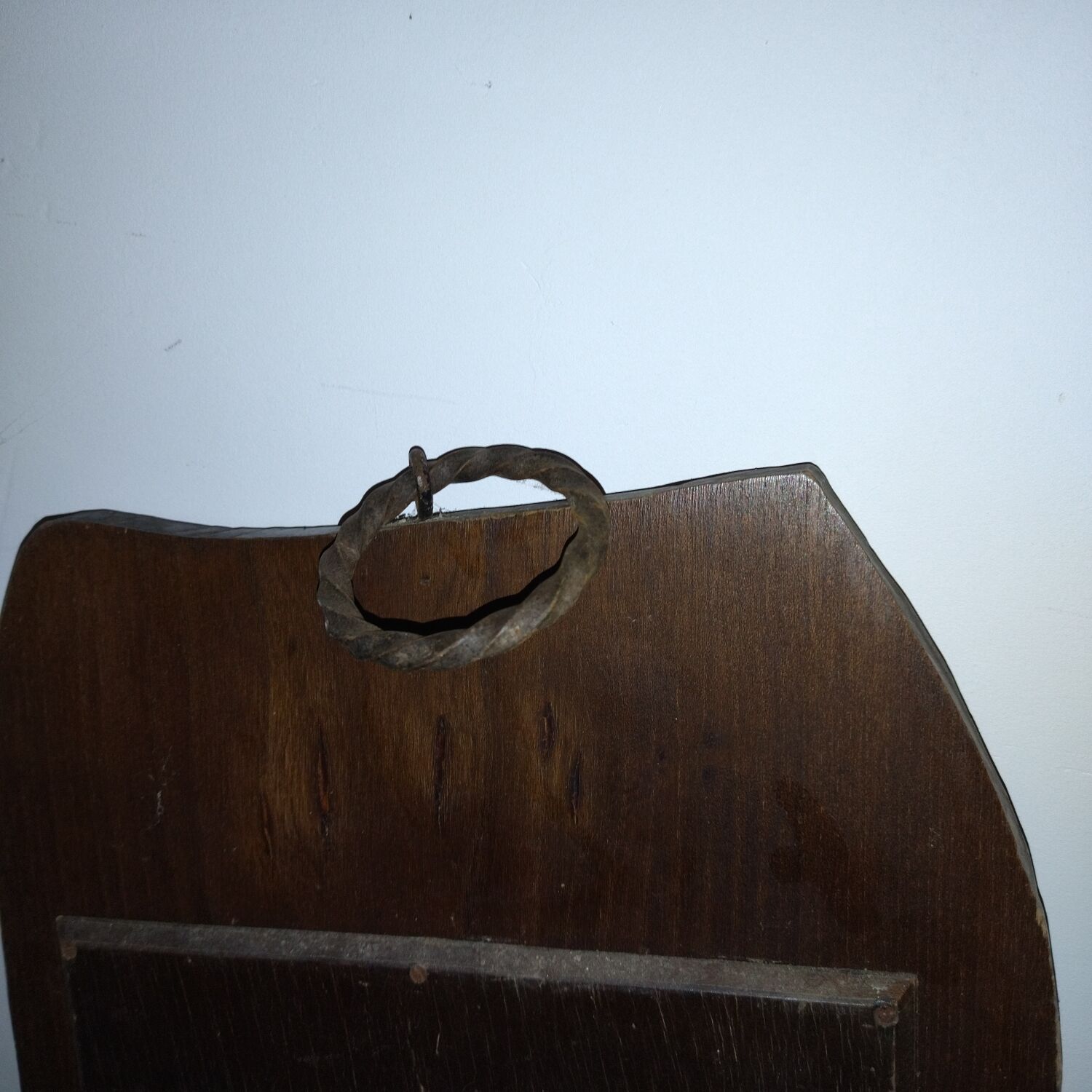 Miroir années 50 cadre bois forme libre