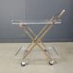 Vintage lucite and brass trolley, 1970s