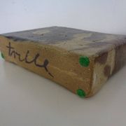 Vintage glazed studio ceramic vase by Trille Jørgensen, Denmark, 1970s.