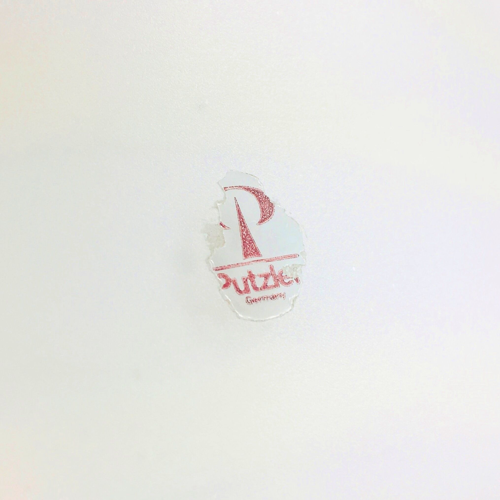 Striped glass mushroom table lamp from Peill & Putzler Germany 1970s