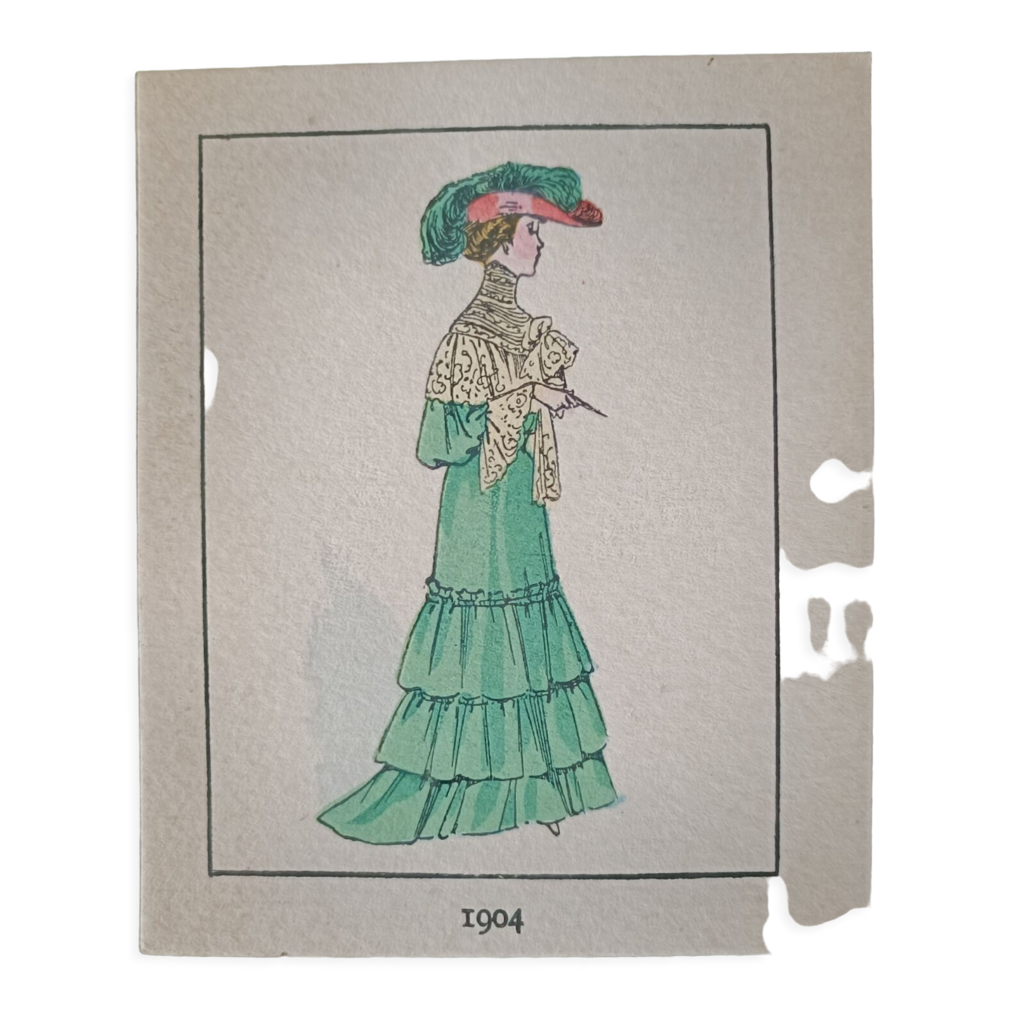 Colorful stencil Art Deco fashion