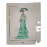 Colorful stencil Art Deco fashion