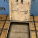 weathered antique teak chest / coffeetable