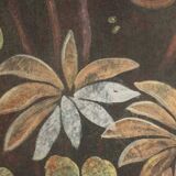 Painted canvas depicting animals on an exotic background. Contemporary.