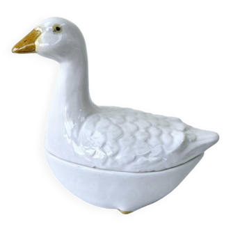 Vintage Earthenware Terrine Michel Caugant Domestic Goose France