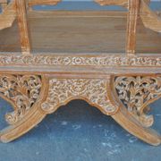 Chinese dignitary armchair in patinated oak