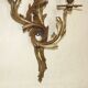 Very large pair of early 1900s 3-light acanthus leaf wall sconces 5209