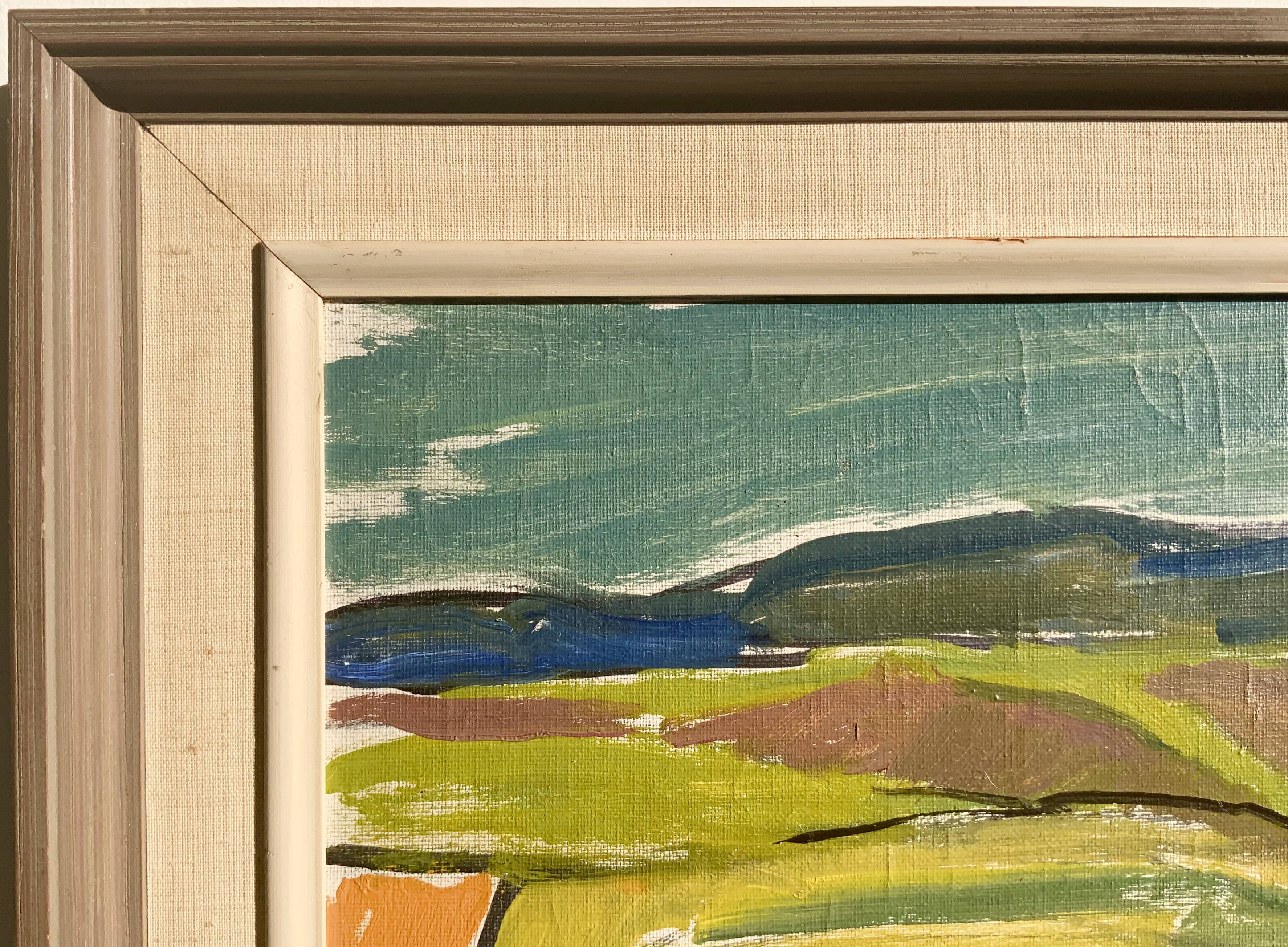 Vintage Oil on Canvas Landscaoe by Svan Grandin 1960s