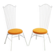 2 x Gartenstuhl vintage Metall blanc