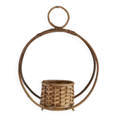 Porte plante, cache pot Vintage en rotin