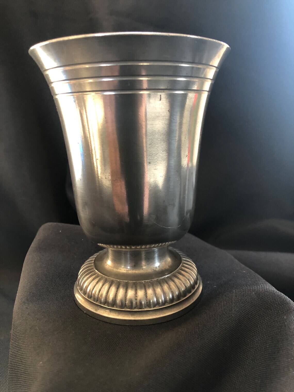 Cup, gothic medieval style pewter cup