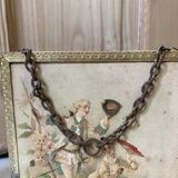 folding triptych mirror Napoleon III genre scene