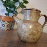 Vintage stoneware teapot signed by Nathalie and Christophe Hurtault.
