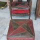 Ensemble 3 pièces meuble, fauteuil et pouf bois sculpté