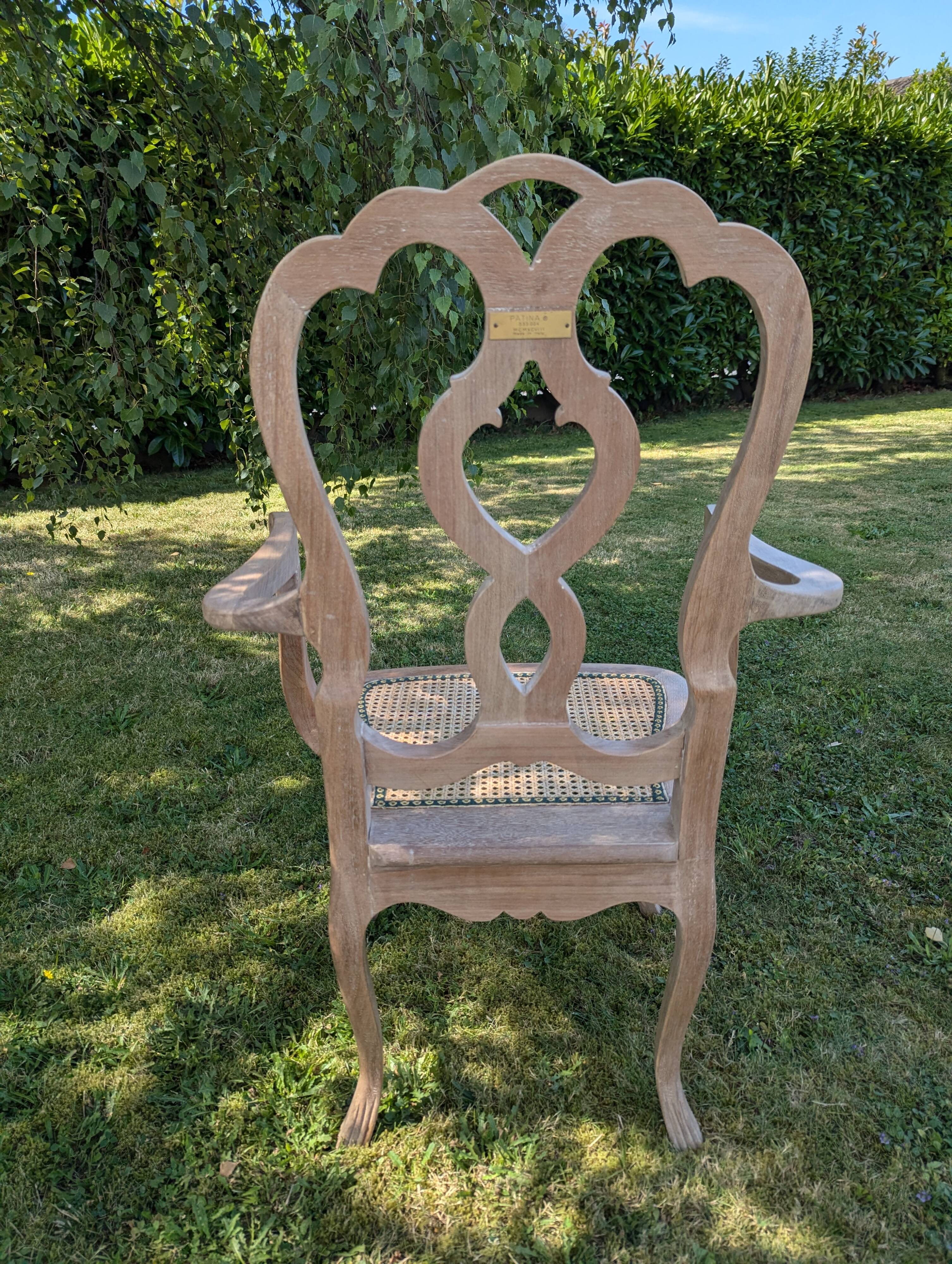 Italian cane armchair